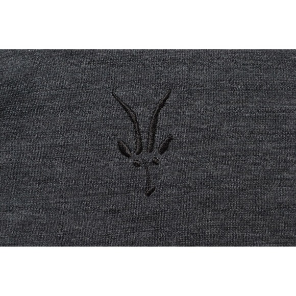 Ibex Jacket Womens Medium Gray‎ Black Merino Wool Full Zip Thumbholes Pullover - Picture 14 of 16